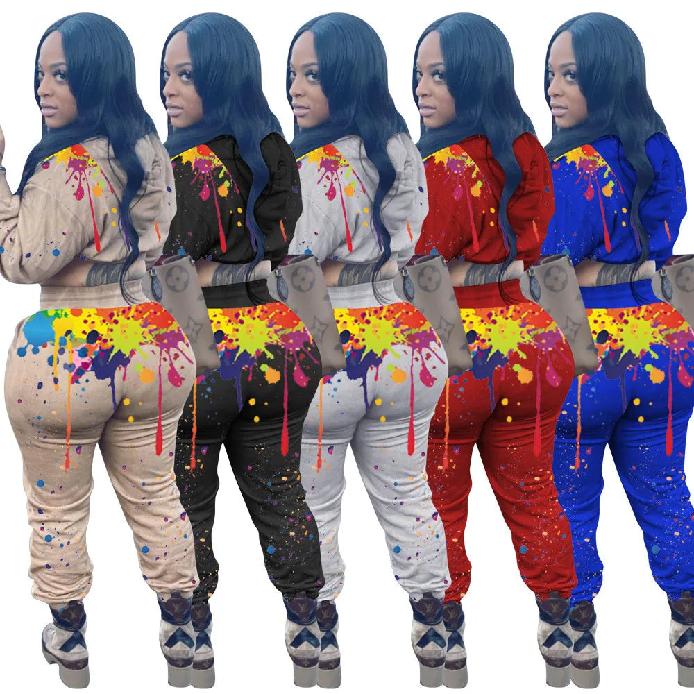 Splash ink sweat suit