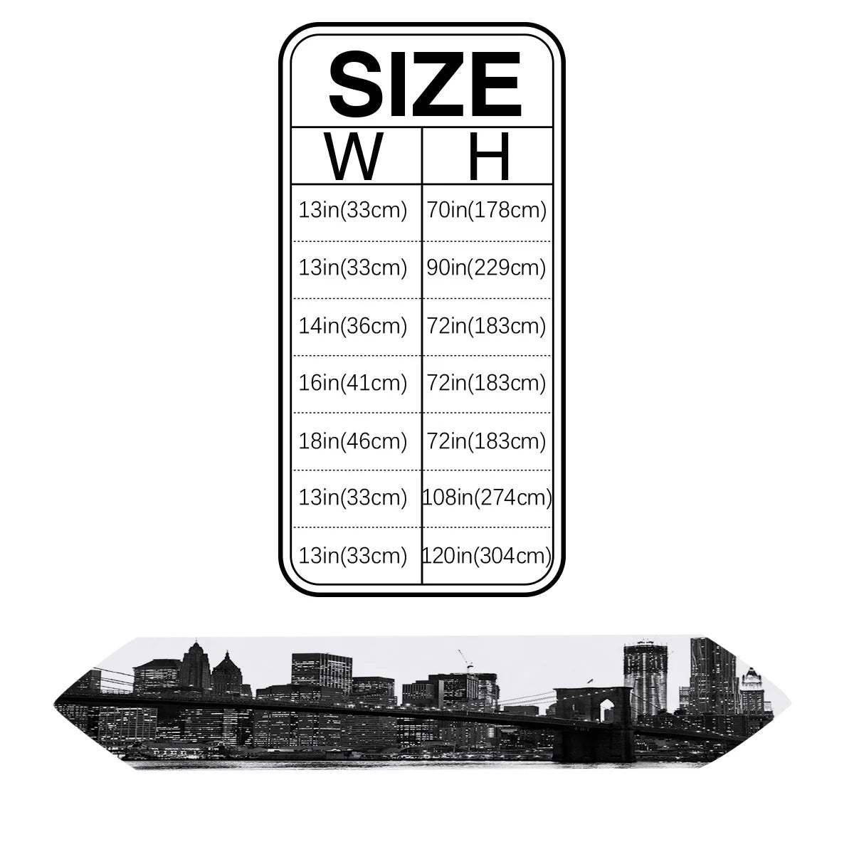 Black And White Urban Architecture Table Runner For Home Wedding Banquet Festival Party Hotel Placemat Coasters Home Decoration