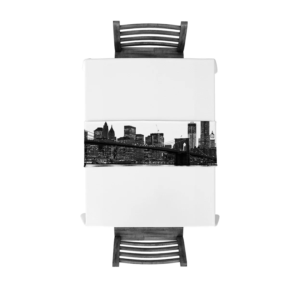 Black And White Urban Architecture Table Runner For Home Wedding Banquet Festival Party Hotel Placemat Coasters Home Decoration