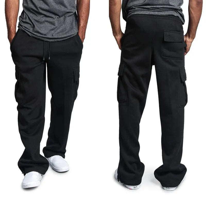 Men's Casual Sweatpants, Soft Sports Pants, Jogging Pants, Running Trousers, Loose Long Cargo Pants, Plus Size, Fashion