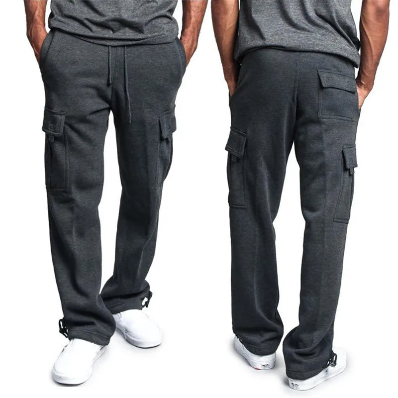 Men's Casual Sweatpants, Soft Sports Pants, Jogging Pants, Running Trousers, Loose Long Cargo Pants, Plus Size, Fashion