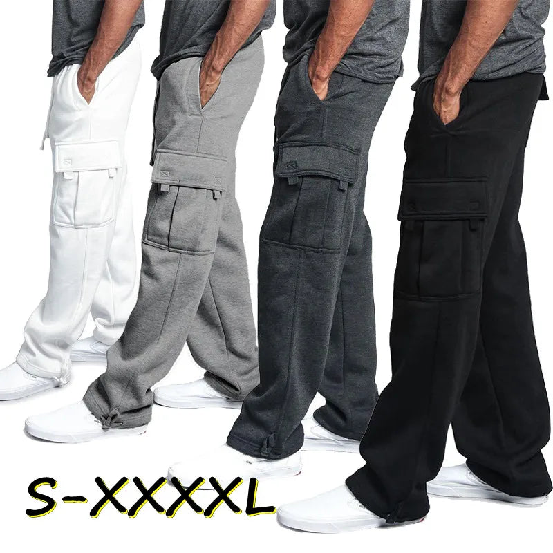 Men's Casual Sweatpants, Soft Sports Pants, Jogging Pants, Running Trousers, Loose Long Cargo Pants, Plus Size, Fashion