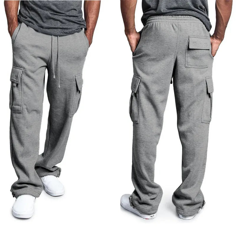 Men's Casual Sweatpants, Soft Sports Pants, Jogging Pants, Running Trousers, Loose Long Cargo Pants, Plus Size, Fashion