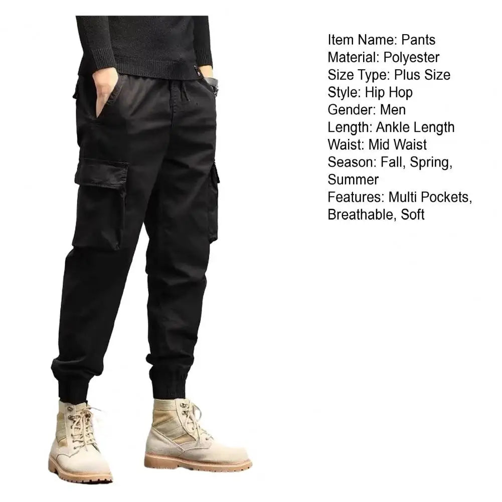 Joggers Cargo Pants Men Casual MultiPocket Male Trousers Sweatpants Streetwear Techwear Track Black Pants Men