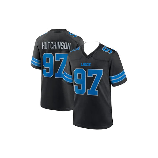 24-25 Adult Detroit American Football Jersey Rugby Jersey Sportswear Training Jersey T-shirt Hutchinson Lions