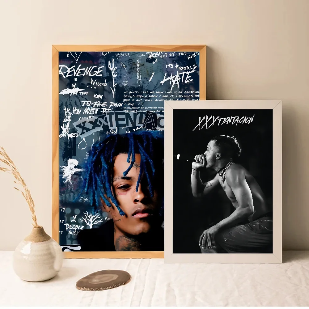 Rapper X-XXXTentacion 17 DIY Sticky Poster Waterproof Paper Sticker Coffee House Bar Stickers Wall Painting