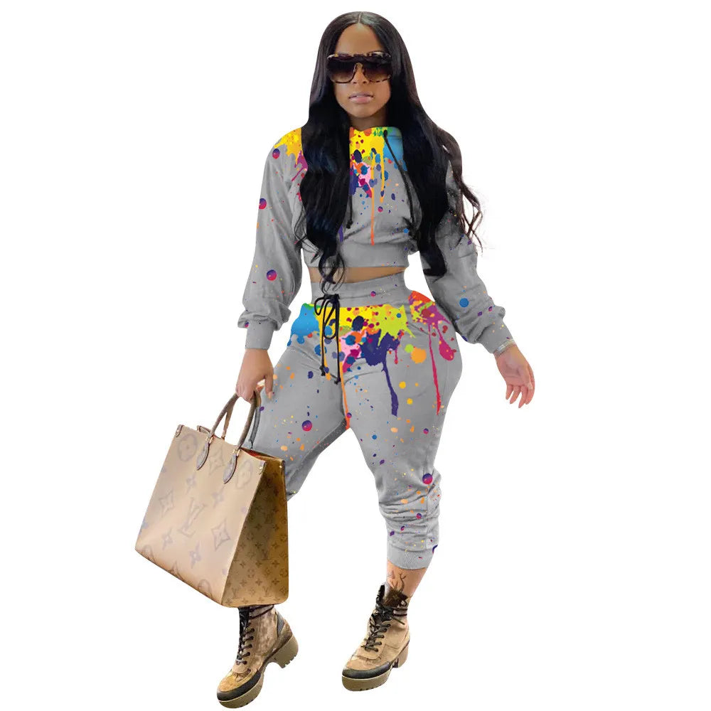 Splash ink sweat suit